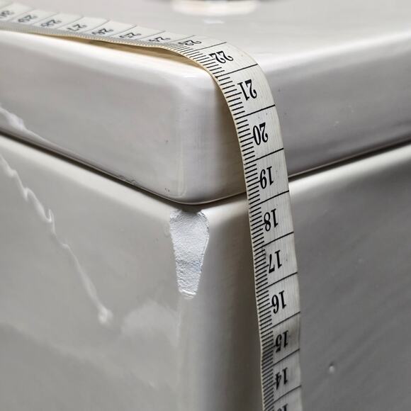 Home Essentials Danbury Collection White Ceramic Square Canister Set - Picture 9 of 16